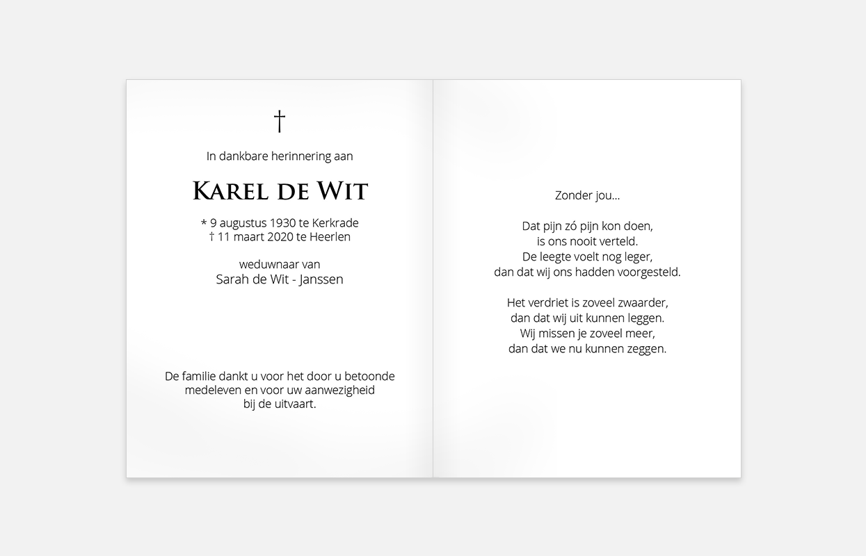  Lortye Rouw Gedachtenisprentjes Accordeon